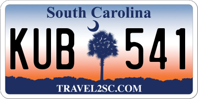 SC license plate KUB541