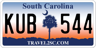 SC license plate KUB544