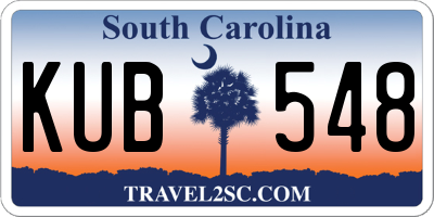 SC license plate KUB548