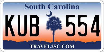 SC license plate KUB554