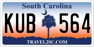 SC license plate KUB564