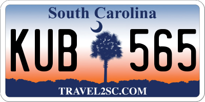 SC license plate KUB565