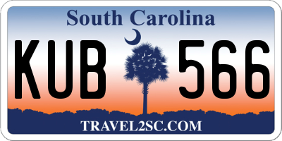 SC license plate KUB566