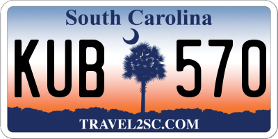 SC license plate KUB570
