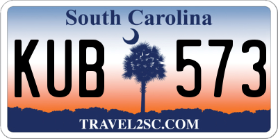 SC license plate KUB573