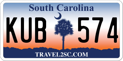SC license plate KUB574