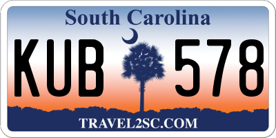 SC license plate KUB578