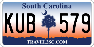 SC license plate KUB579