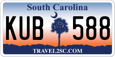 SC license plate KUB588
