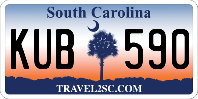 SC license plate KUB590