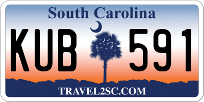 SC license plate KUB591