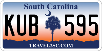 SC license plate KUB595