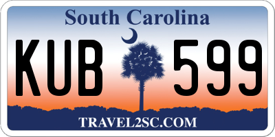 SC license plate KUB599
