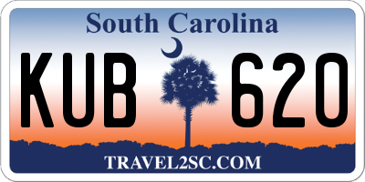 SC license plate KUB620