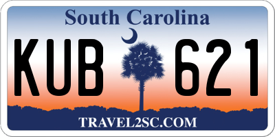 SC license plate KUB621