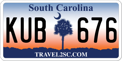 SC license plate KUB676