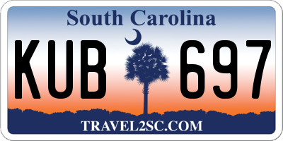 SC license plate KUB697
