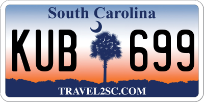 SC license plate KUB699