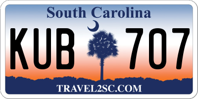 SC license plate KUB707