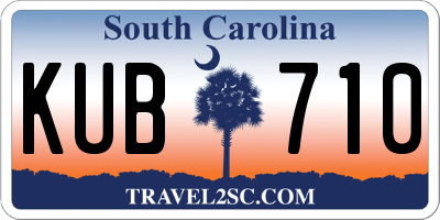 SC license plate KUB710