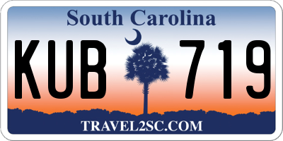 SC license plate KUB719