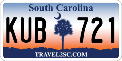 SC license plate KUB721