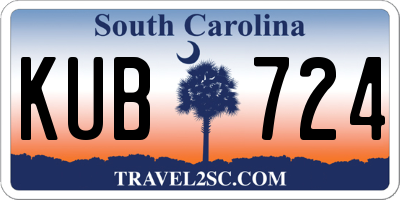 SC license plate KUB724