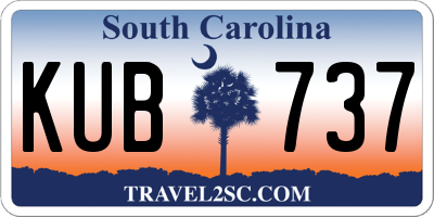 SC license plate KUB737