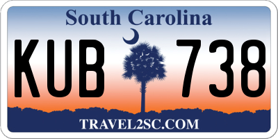 SC license plate KUB738