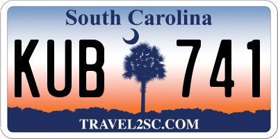 SC license plate KUB741