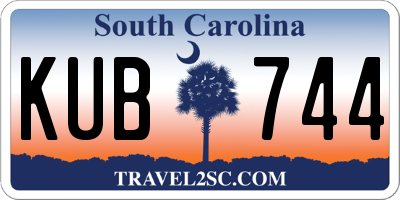 SC license plate KUB744