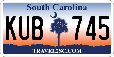 SC license plate KUB745