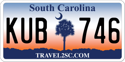 SC license plate KUB746