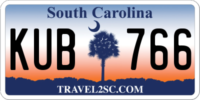 SC license plate KUB766