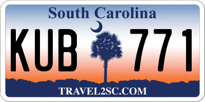 SC license plate KUB771