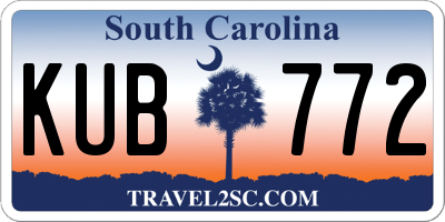 SC license plate KUB772