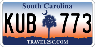 SC license plate KUB773