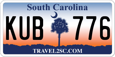 SC license plate KUB776