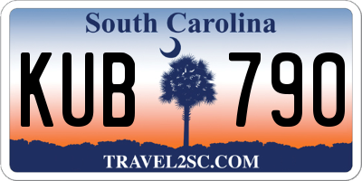 SC license plate KUB790