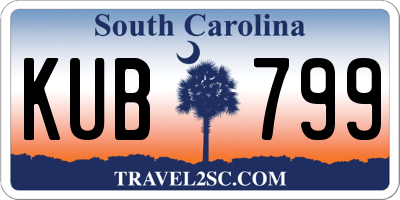 SC license plate KUB799
