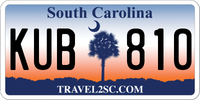 SC license plate KUB810