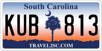 SC license plate KUB813