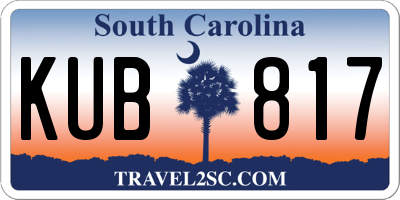 SC license plate KUB817