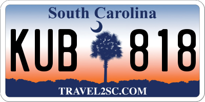 SC license plate KUB818