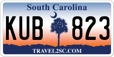 SC license plate KUB823