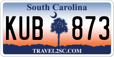 SC license plate KUB873