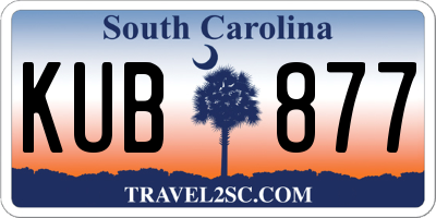 SC license plate KUB877