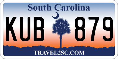 SC license plate KUB879