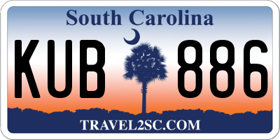 SC license plate KUB886