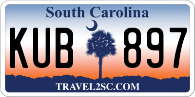 SC license plate KUB897